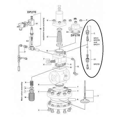 4700085 Клапан пилота - Pilot Valve Assy DP27