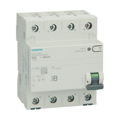 Автоматический выключатель утечки на землю Siemens 5SV3342-4