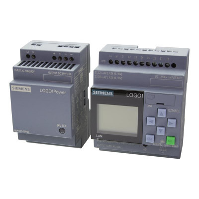 Установить артикул LOGO 12/24 RCE - 6ED1052-1MD08-0BA1 + LOGO POWER 24В 1.3А - 6EP3331-6SB00-0AY0