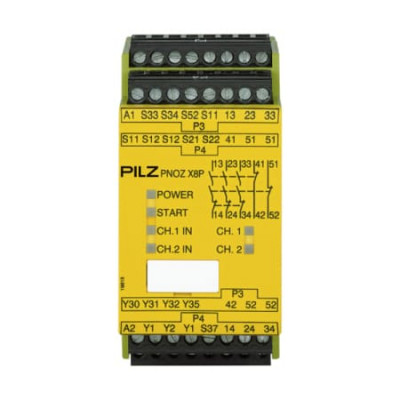 РЕЛЕ БЕЗОПАСНОСТИ PILZ PNOZ X8P 24 VDC 3n/o 2n/c 2so арт.777760